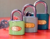Retro Enameled Lock Trio