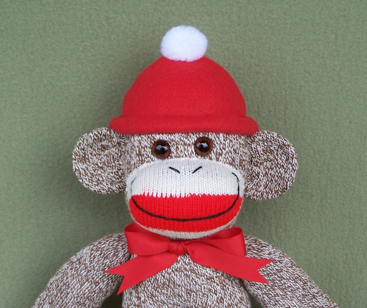 Classic Red Heel Sock Monkey