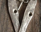 Textured 'wood' earrings