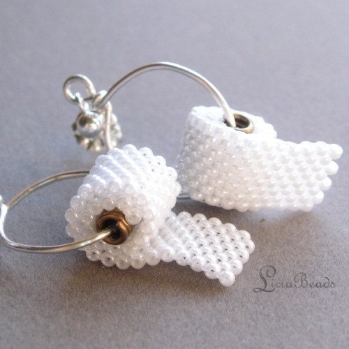 Toilet Paper earrings - allow one week before shipping, these are made to order
