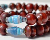 Paper Bead and Wood Bracelets, Set of 2---Old Navy
