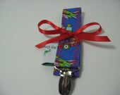 Vehicle Parade Pacifier/Toy Clip