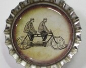 Bottlecap Necklace - Vintage Bicycle