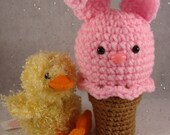 Easter 2011 - Happy Bunneh Ice Cream Cone - Strawberry