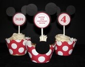 Mickey Mouse Red Birthday Cupcake Kit