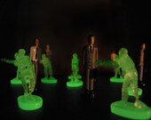 Zombie Office Attack 8X10 art print neon zombies apocalypse geek gift