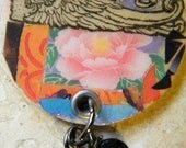 Paris Line Crown of Laurel Decoupage Pendant Necklace