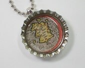Bottlecap Necklace - Vintage Map