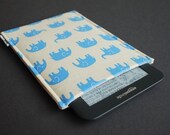 Kindle Case / NookColor Case / Kobo Case / Nook Case / Kindle Cover / NookColor Cover / Kobo Cover / Nook Cover / Kindle 3 - Elephants Blue