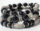 Paper and Glass Bead Bracelets, Set of 3