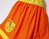 Toddler Sundress/Jumper  in Orange & Yellow