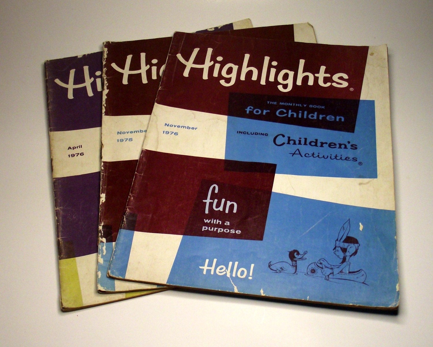 Vintage Highlights Childrens Magazines Set of 3