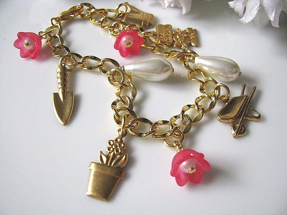 Flower Garden Bracelet - Nature Inspired, Gift For Her, Gift For Mum