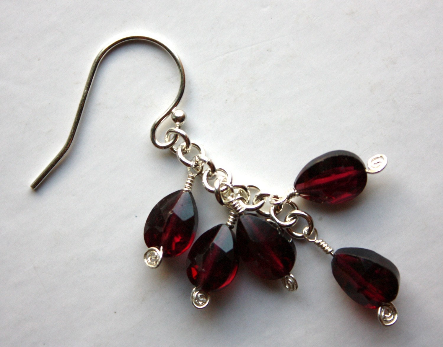 SYRAH - Garnet & Sterling Silver Earrings