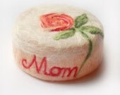 Felted Soap Rose for Mom (Rosehip Jasmine)