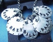 The Family Jewels - hand stamped custom personalized sterling silver charm necklace