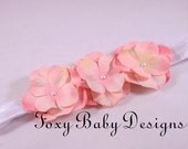 Pink Hydrangea Flower Headband