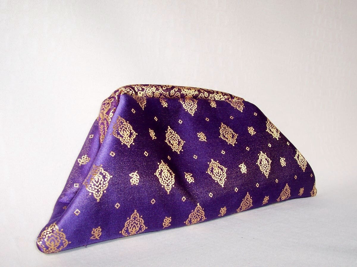Clutch Bag - Purple Sari