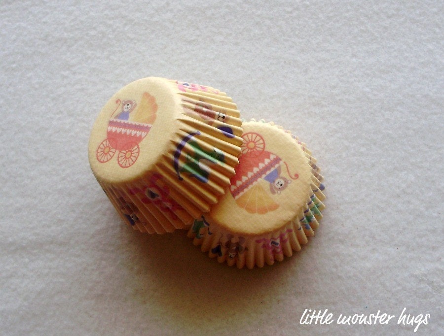 Baby Shower Baby Carriage Baking Cups (45)