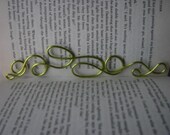 Apple green, lime curly wire bookmark