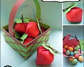 Strawberry Favors and Basket SVG Set