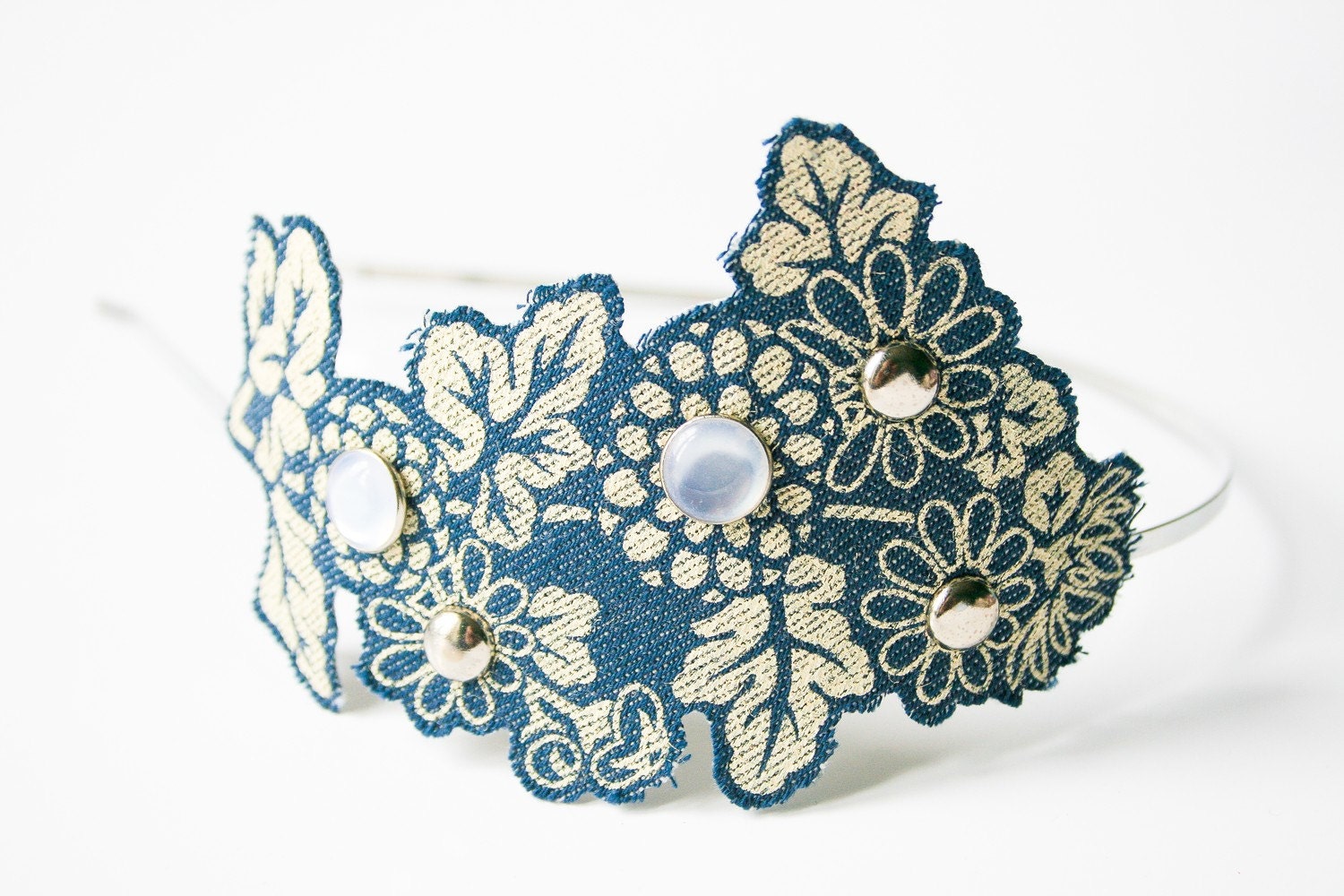 Strassed and studded headband