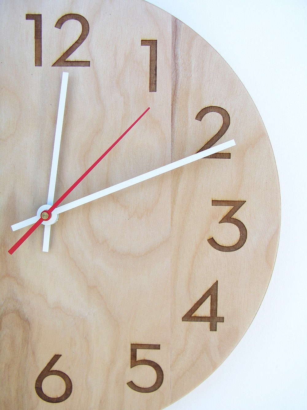 father's day gift - modern numbers in natural birch