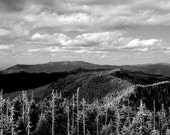 Black & White Tennessee View of the Smoky Mountains - 11x14 fine art print