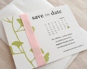 Ginkgo Print Save the Date Card