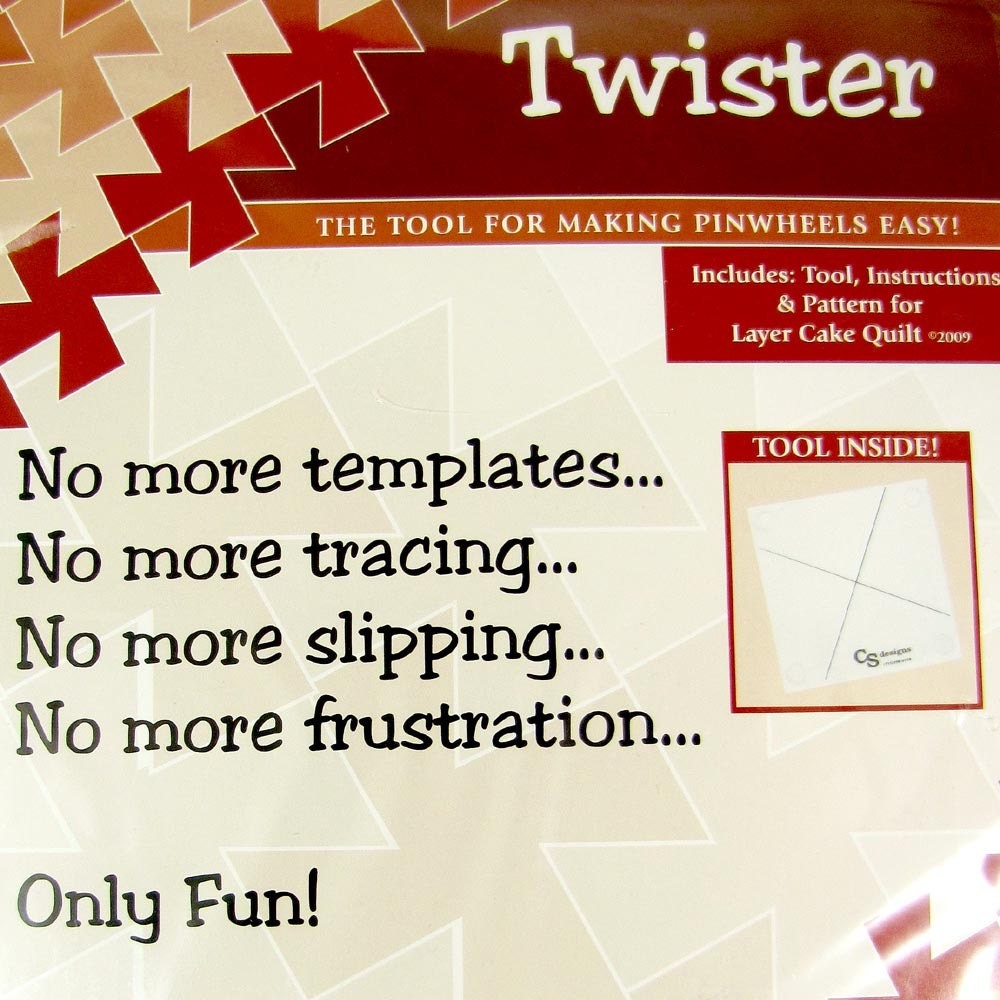 Twister Tool Ruler For 10" Squares Or Layer Cakes by Country Schoolhouse Designs