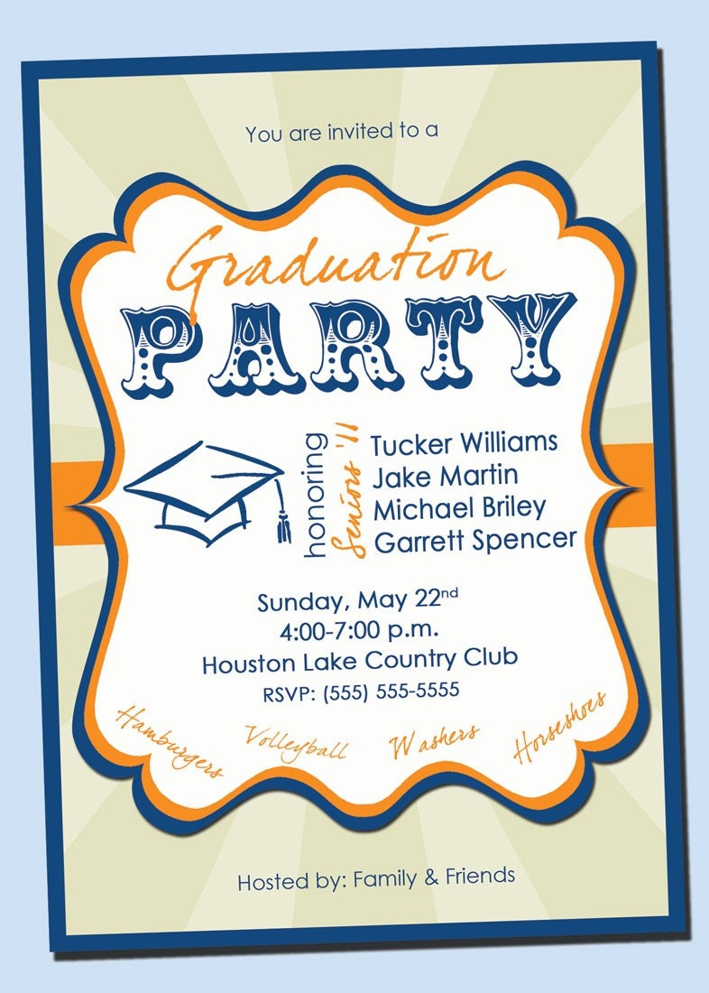 You Print- Custom Graduation Party Invitation