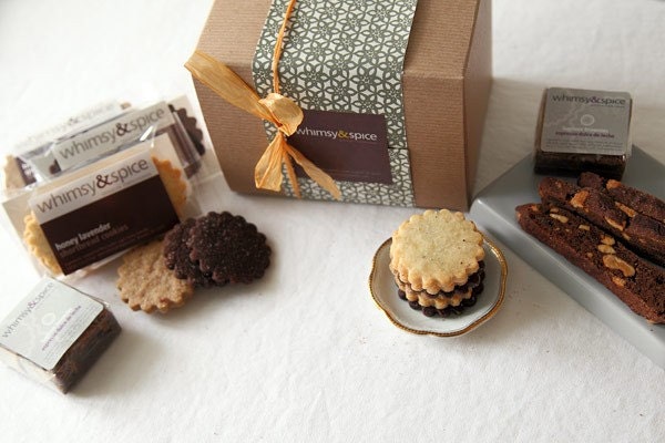 Whimsy and Spice classic sampler cookie gift box - cookies, biscott,  brownies