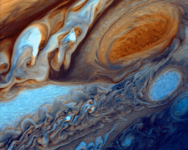 Jupiter Swirls Print 8x10 inch Planetary Fine Art Photograph on Matte Paper
