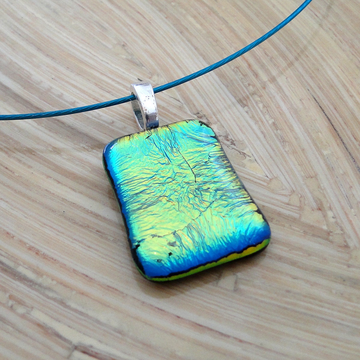 Electric Dichroic Glass Necklace