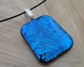 Shocking Blue Dichroic Glass Necklace