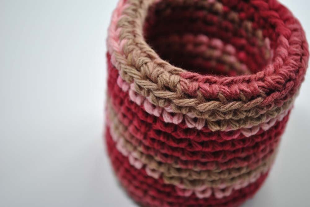 Anything Cup - Medium Size - Shades of Deep Red and Tan