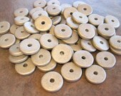 10 SILVER EARTHY Greek Ceramic Beads 13mm