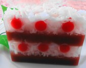 Soap - Black Forest Cake Soap made with Shea Butter- All Natural Glycerin Soap - Handcrafted Soap