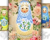 Matryoshka doll card set. Download and print 417