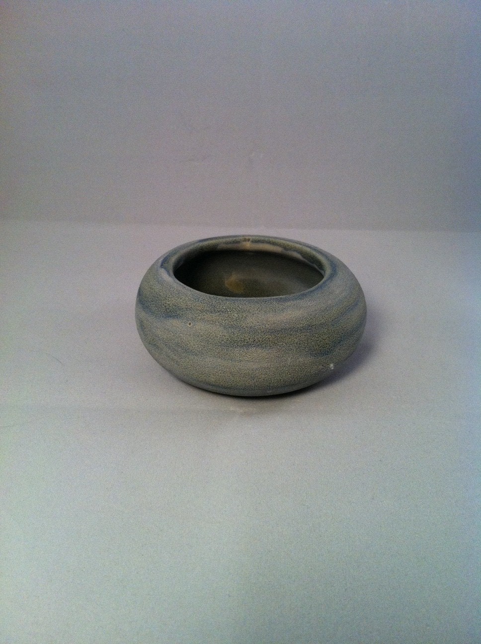 Small Round Ceramic Pottery Bowl Dish Moon Crater Metallic