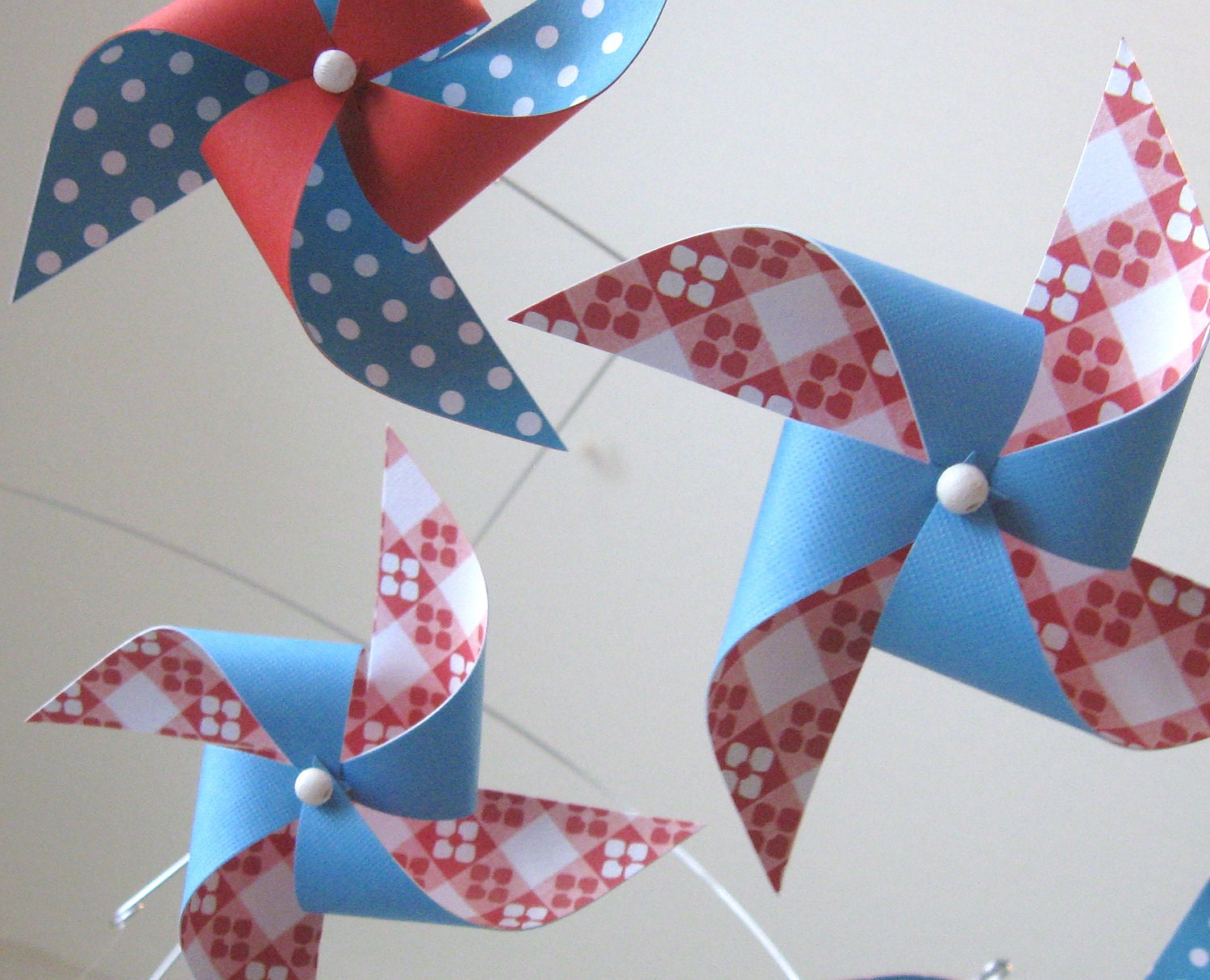 Pinwheel Baby Crib Mobile : Blue Sky Picnic