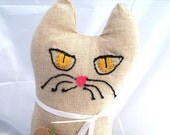 Cat Plush Pillow Ornament . Home Decor.