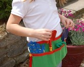 Boy's Upcycled Green Gardening Apron