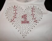Baseball  Heart BLING Number shirt/onesie--Unique and Full of Bling