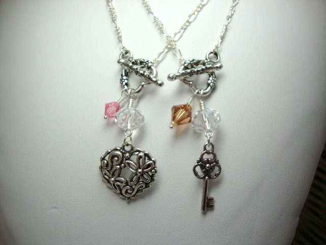 Key to my Heart Mother Daughter Necklace Set