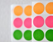 60 Paper Stickers Seals Dot Sorbet Pastel