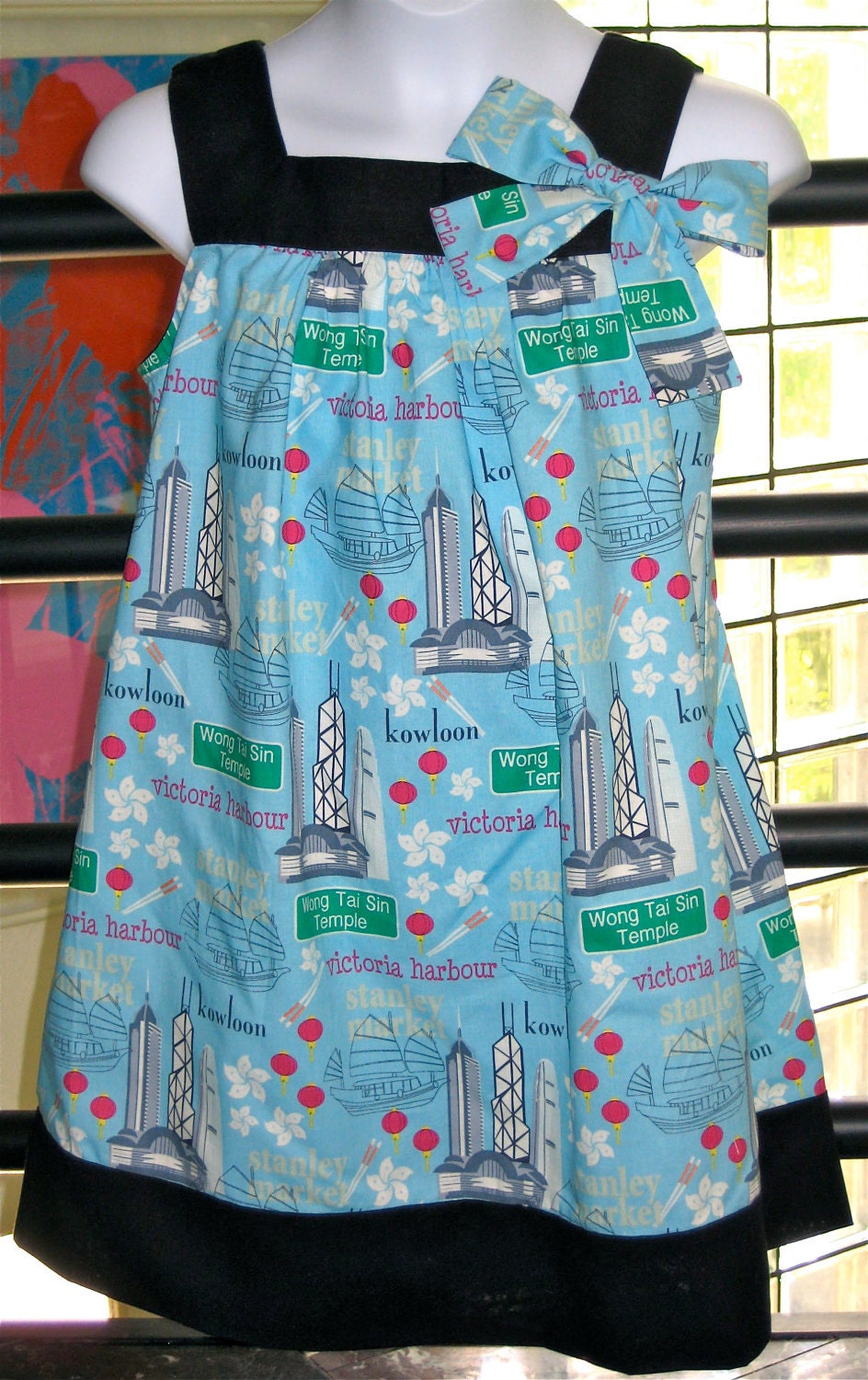 Hong Kong Vacation Cotton Sundress, Girls Size 12