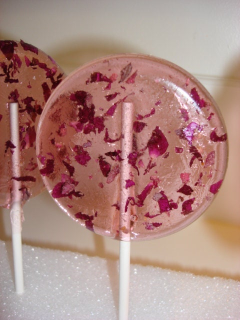 Candied Rose Petal Medallions- One Dozen(12)