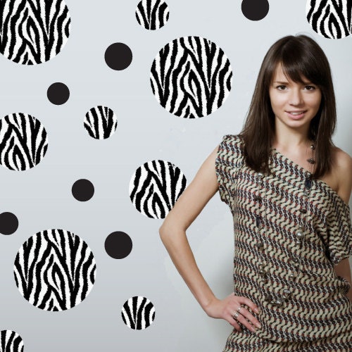 Zebra Print Wall Decals (Repositionable)