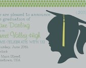 Graduation Announcement or Invitation: Pre-School, Elementary School, Middle School, College (Horizontal)